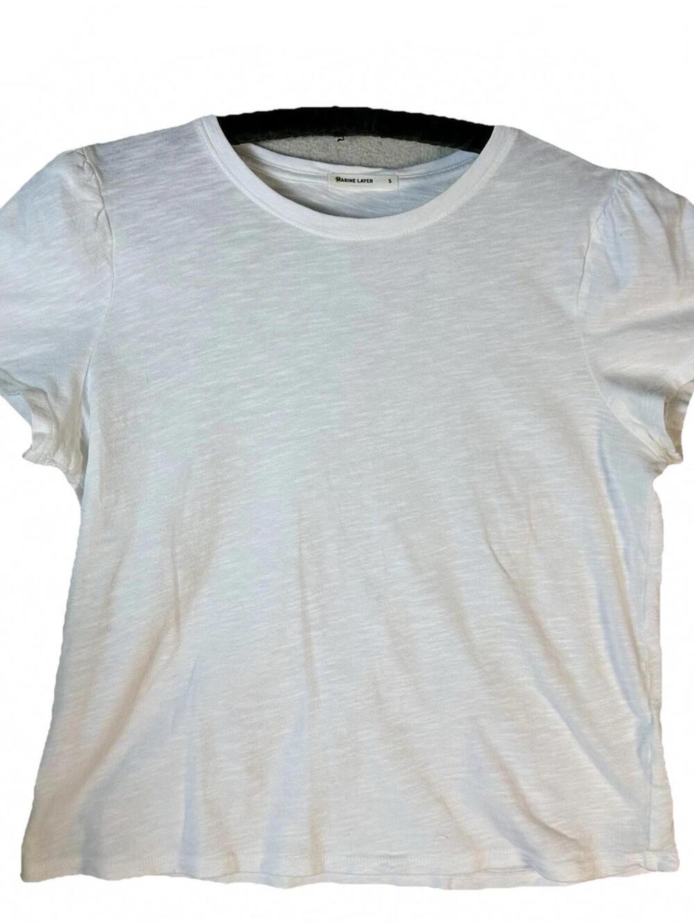 Marine Layer Lula Puff Sleeve shirts slub cotton summer basic bundle of 2 sz S